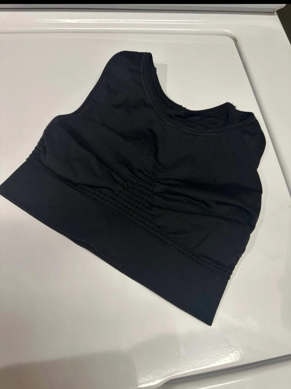 Sweaty Betty Black Seamless Racerback Sports Bra